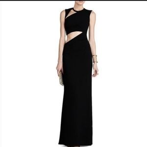 BCBG black evening gown